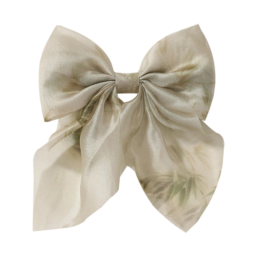 Girl'S Simple Style Classic Style Bow Knot Alloy Ribbon Lettuce Trim Hair Clip