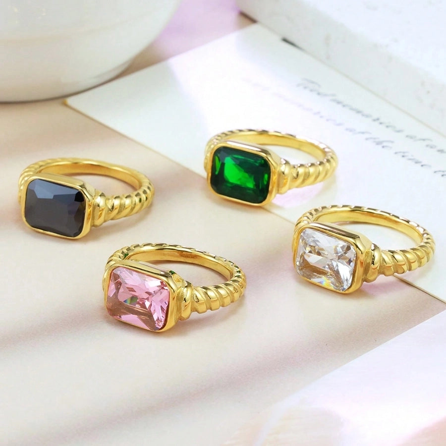 Jewelry Elegant Simple Style Classic Style Geometric Titanium Steel Rings