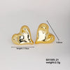 1 Pair Basic Classic Style Geometric Star Heart Shape Irregular CCB K Gold Plated Stud Earrings