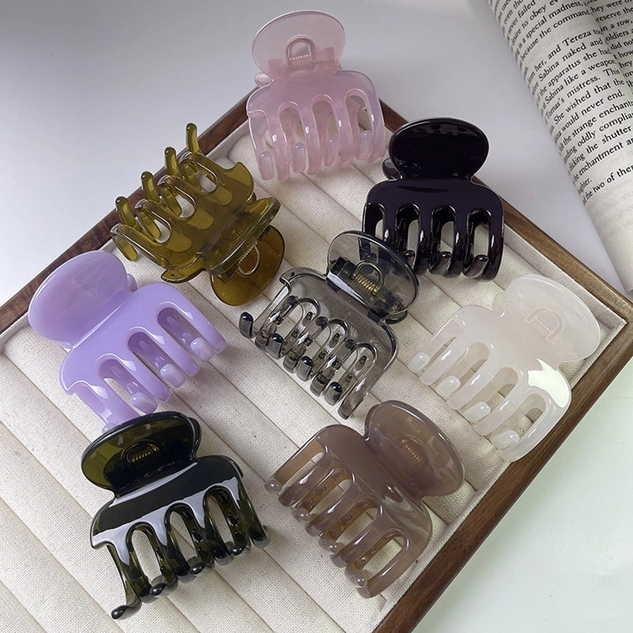 Women's Simple Style Geometric Plastic Resin Handmade Hair Claws