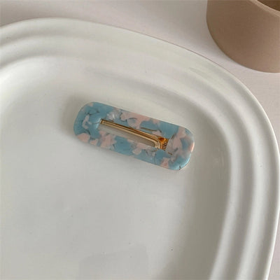 simple style flower acetic acid sheets printing hair clip 1 piece