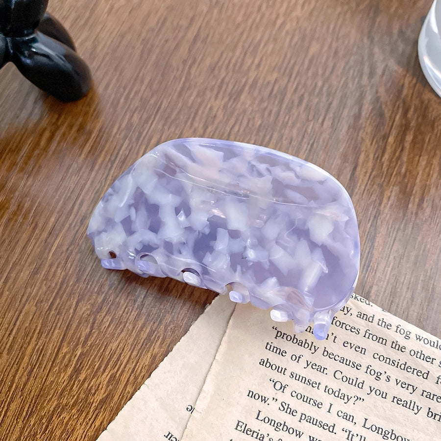 cute color block acetic acid sheets printing hair claws