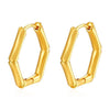 1 Pair Simple Style Geometric Solid Color Plating 304 Stainless Steel 18K Gold Plated Earrings