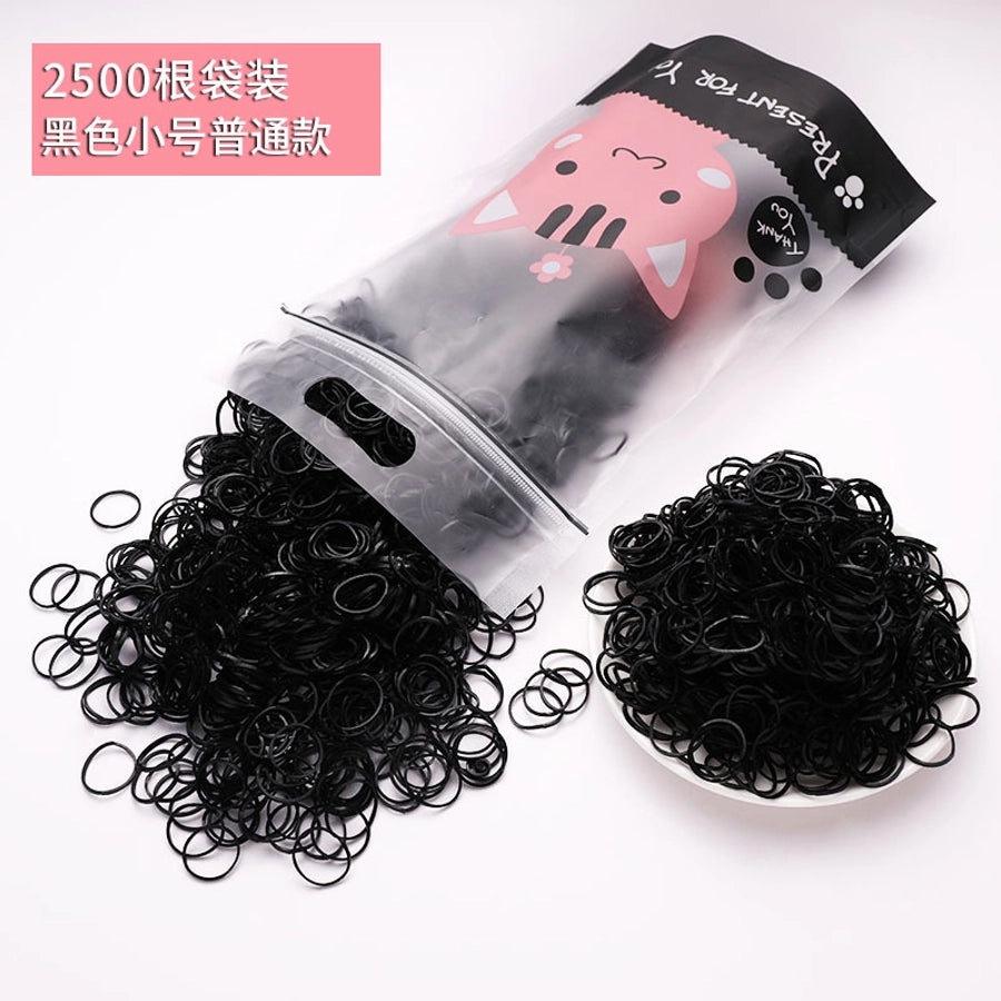 children's headdress rubber band hair tie black rubber band thickened hair rope
