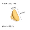 Jewelry Retro Classic Style Geometric 304 Stainless Steel 18K Gold Plated Rings