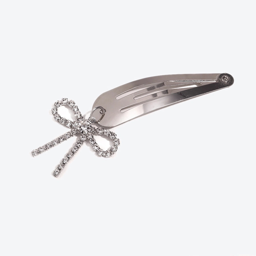 Korean Style New Y2g Trending Unique Silver Hairpin Sweet Cool Niche Bow Cat Five-Pointed Star Pendant BB Clip