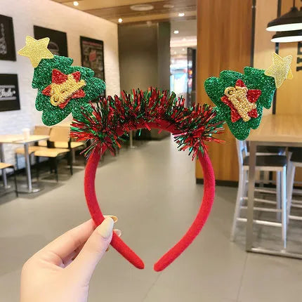 Christmas Fashion Women'S Antlers Flocking Handmade Hair Band