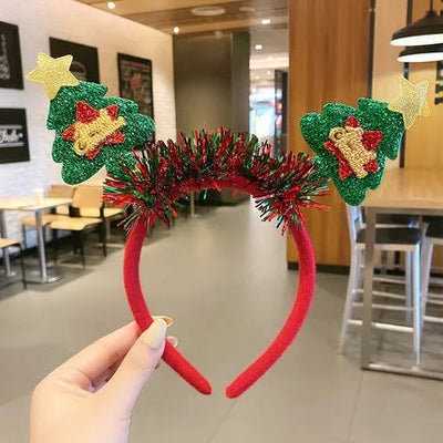 Christmas Fashion Women'S Antlers Flocking Handmade Hair Band
