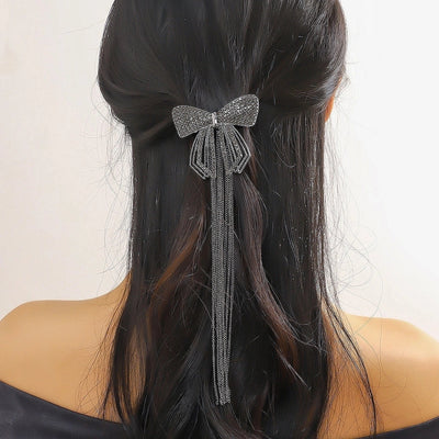 vintage style bow knot alloy plating hair clip