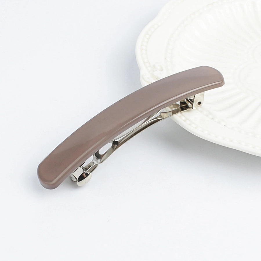 fashion solid color stainless steel plastic resin hair clip 1 piece