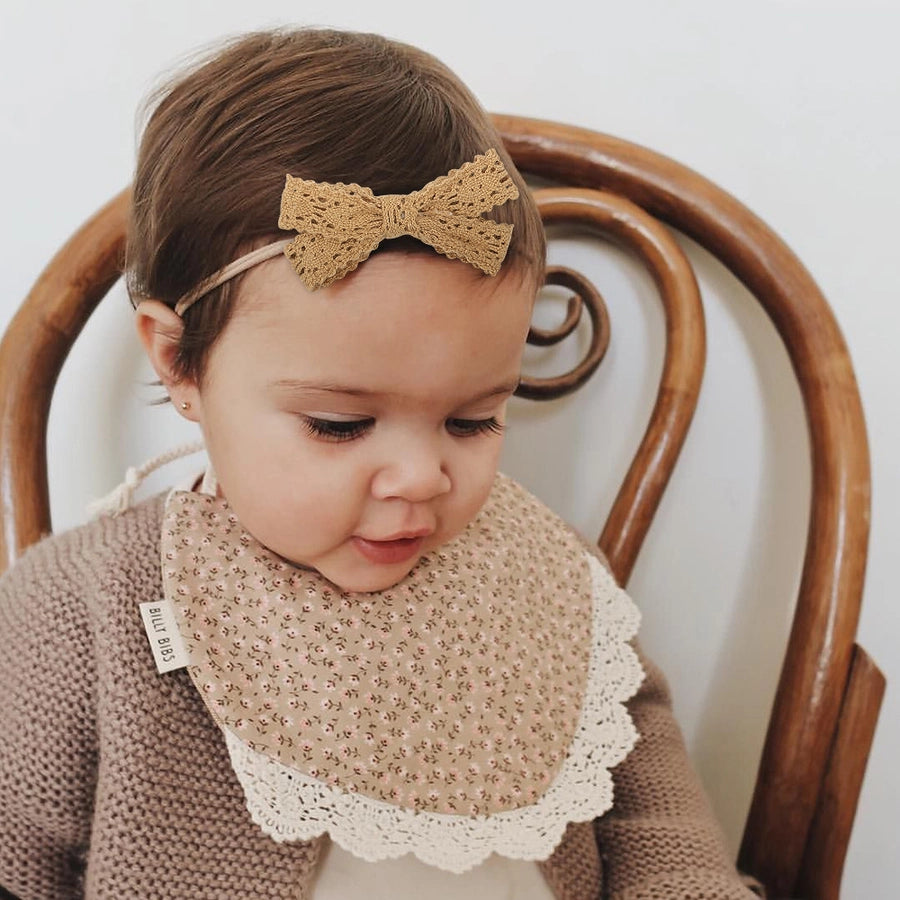 pure color lace bow children hairband