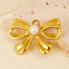 Jewelry Vintage Style Classic Style Bow Knot 304 Stainless Steel 18K Gold Plated Irregular Plating Pendant Necklace