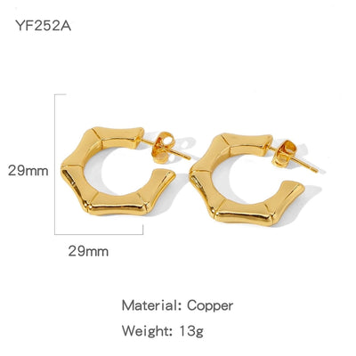 1 Pair Simple Style Solid Color Plating Copper Copper Earrings