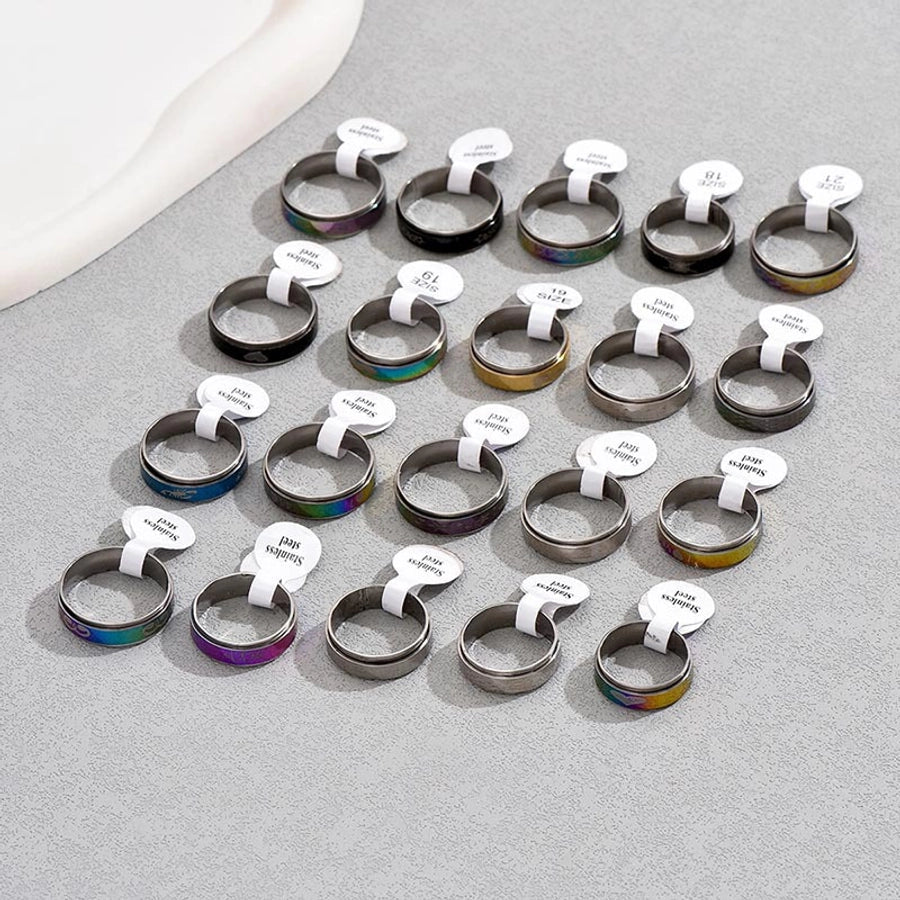 Jewelry Simple Style Geometric Titanium Steel Rings