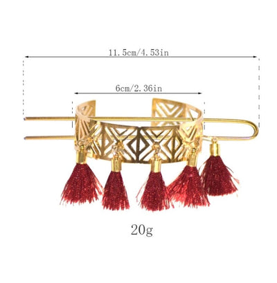 Women's Retro Geometric Metal Tassel Plating Hairpin