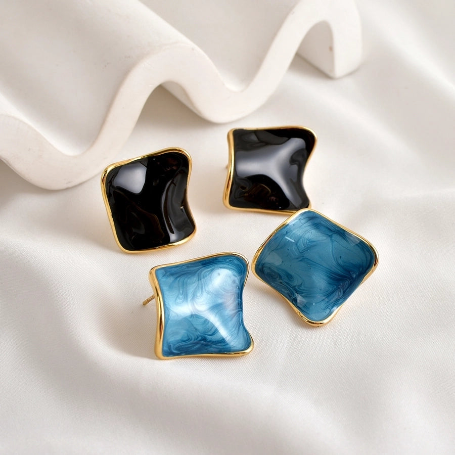 1 Pair IG Style Simple Style Square 304 Stainless Steel Ear Studs