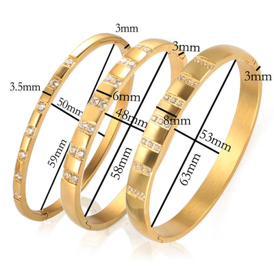 Elegant Solid Color Titanium Steel Bangle In Bulk