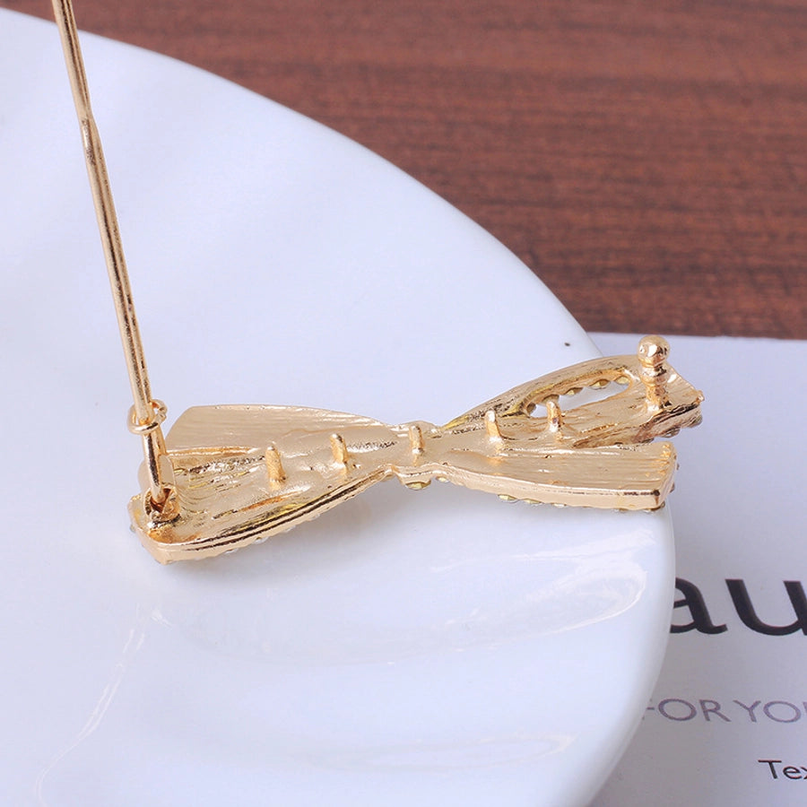 Alloy Rhinestone Bow Hairpin Women's Korean-style Internet Red Hairpin Side Korean-style Rhinestone Bow Frog Clip Side Clip