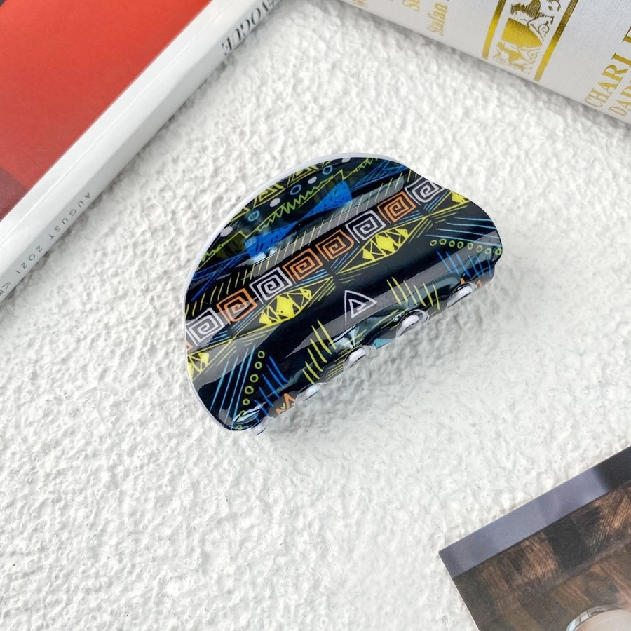 Women's Casual Bohemian Printing Acetic acid sheets Hair Claws