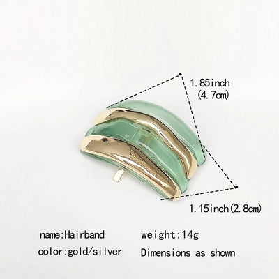 Women's Retro Simple Style Rectangle Elastic Band Resin Hair Tie