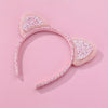 Women's Elegant Princess Shiny Ear Fabric Gauze Luminous Hair Band