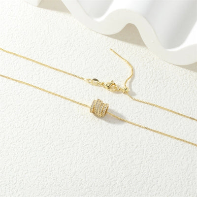 Jewelry Lady Simple Style Geometric Copper Zircon Necklace