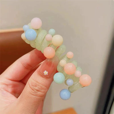Women's Cute Sweet Round Plastic Hair Tie