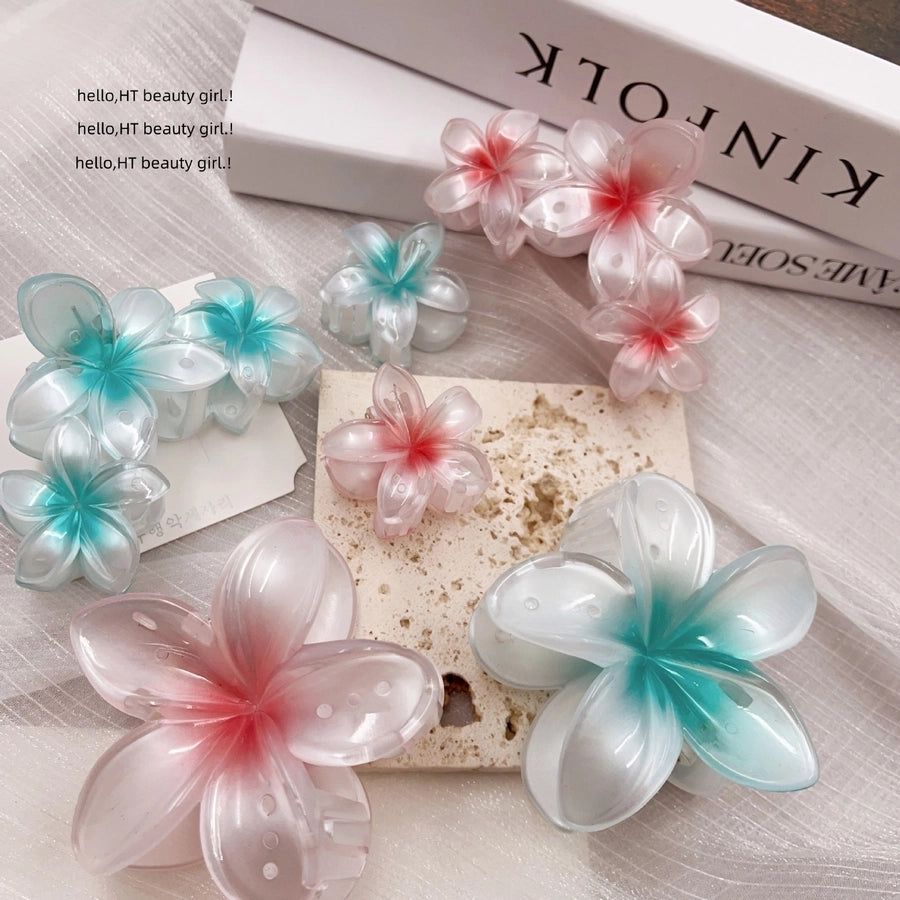 Women's Sweet Flower Plastic Stoving Varnish Hair Claws