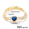 Copper K Gold Plated Inlay Water Droplets Zircon Bracelets