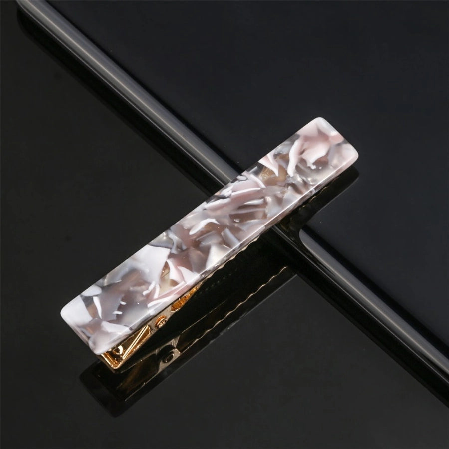 fashion marble acetic acid sheets metal hair clip 1 piece
