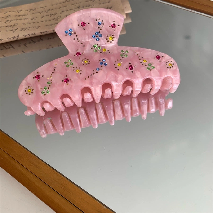 retro classic style geometric acetic acid sheets inlay rhinestones hair claws