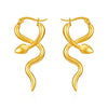 1 Pair IG Style Snake 304 Stainless Steel Earrings