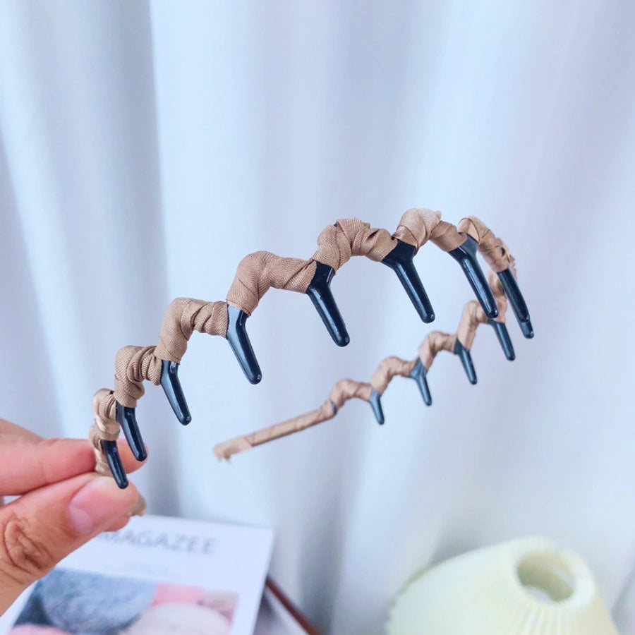 Fluffy Fabric Winding Toothed Hair Band Women's Hair Accessories Headwear Wave Headband Small Accessories Hair Bundles