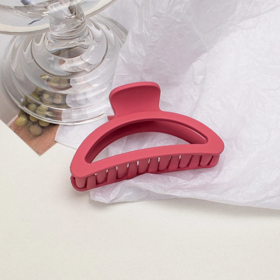 simple style solid color plastic resin spray paint hair clip 1 piece