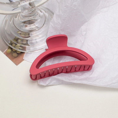 simple style solid color plastic resin spray paint hair clip 1 piece