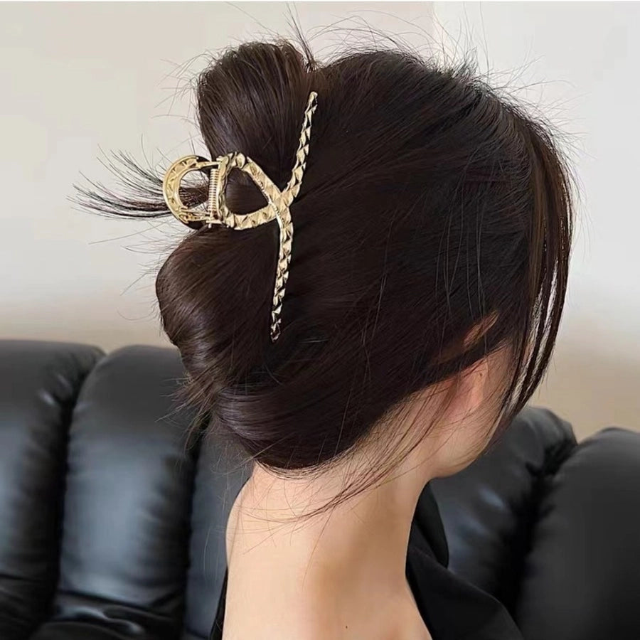 simple style solid color metal hair claws