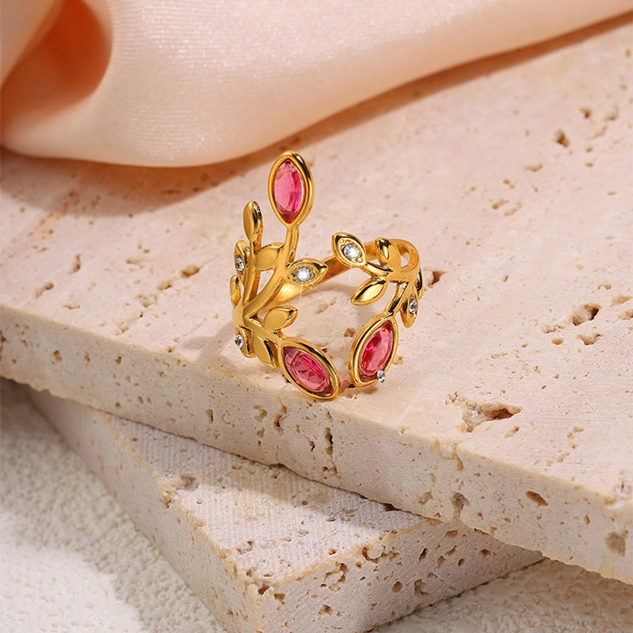 Jewelry Elegant Simple Style Shiny Geometric 304 Stainless Steel Open Rings