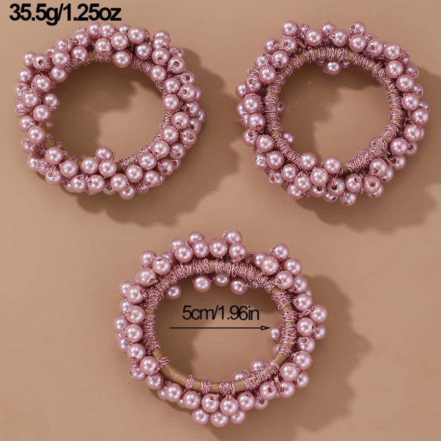 Women's Fairy Style Sweet Simple Style Round Imitation Pearl Beaded Artificial Pearls Hair Tie