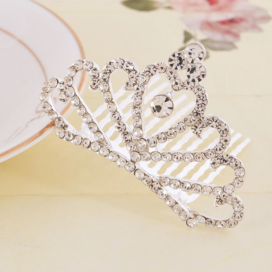 Korean style rhinestone children's crown comb hair accessories girls' performance dance performance girls' birthday gift
