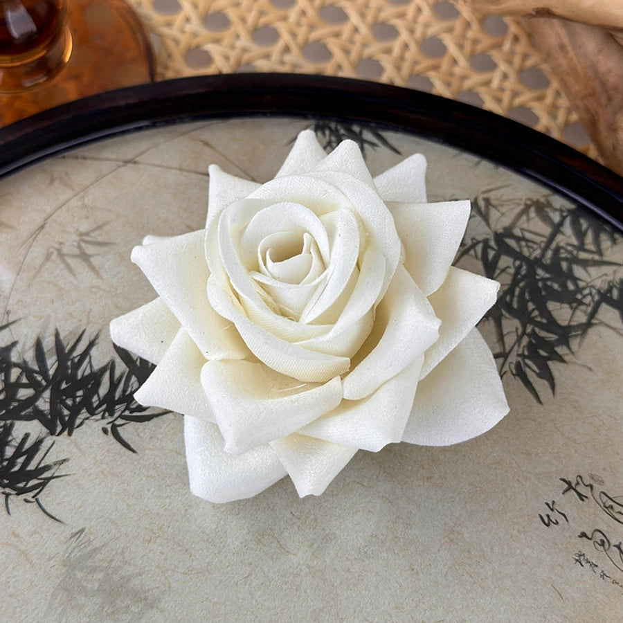 Women's Elegant Simple Style Flower Cloth Hair Clip