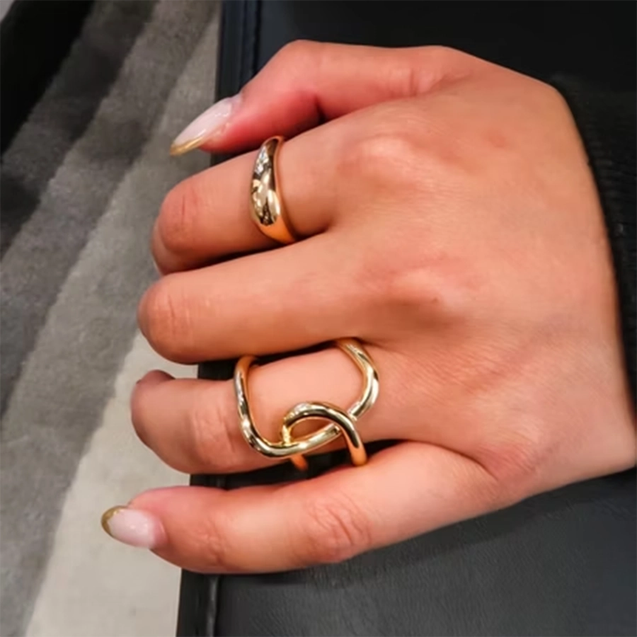 Jewelry Simple Style Classic Style Geometric 304 Stainless Steel Open Rings