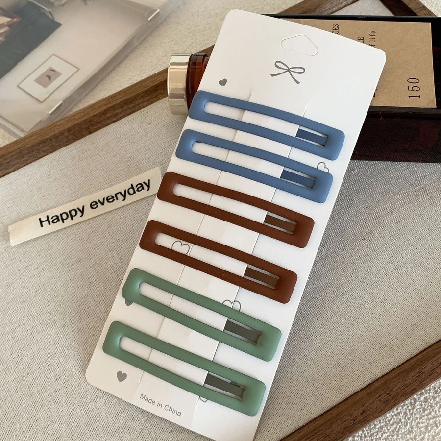 simple style classic style solid color alloy hair clip