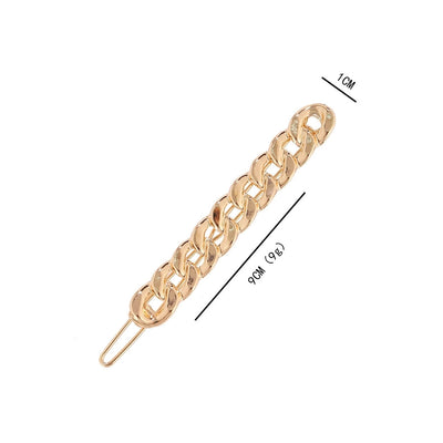 simple style solid color zinc alloy plating hair clip
