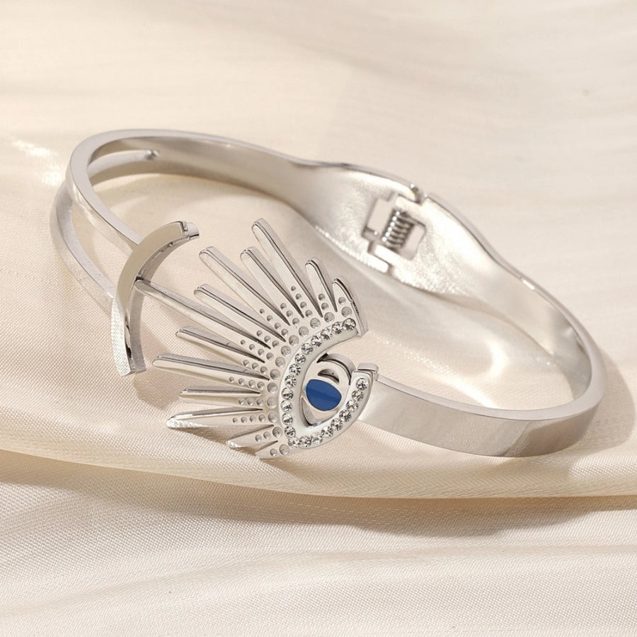 Simple Style Classic Style Solid Color Titanium Steel Zircon Bangle In Bulk