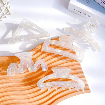Mermaid Ji acetate hairpin female  back head bath pan head grip elegant temperament shark clip headdress