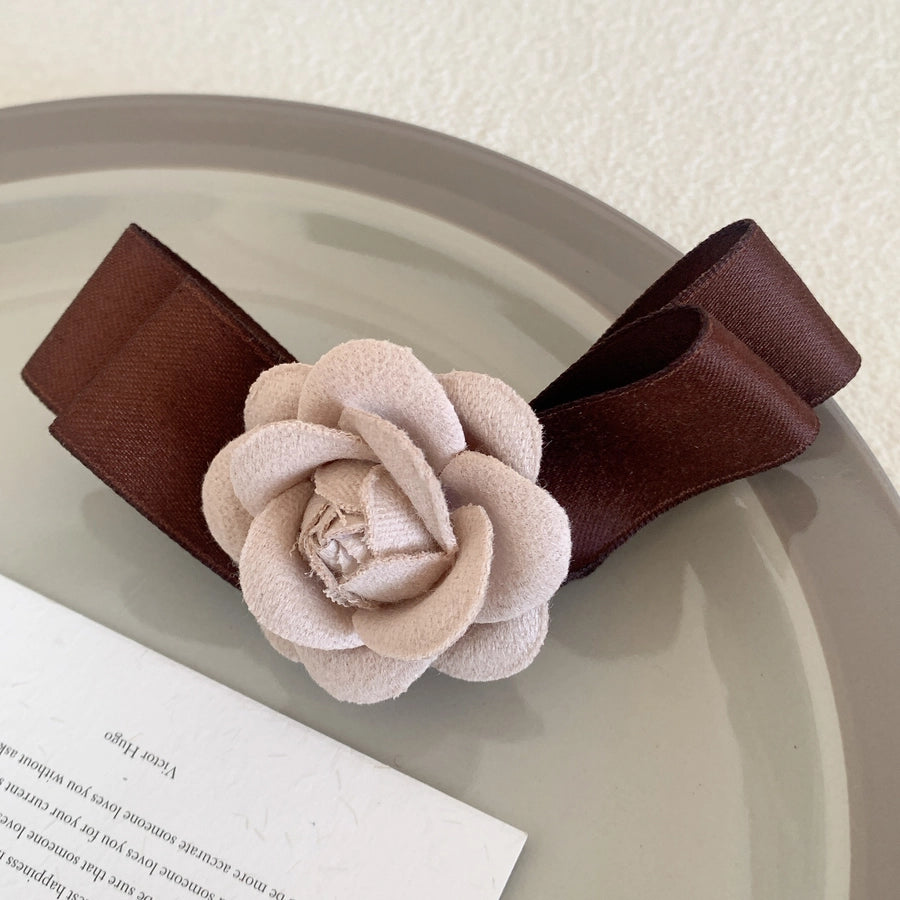 vintage style flower cloth hair clip