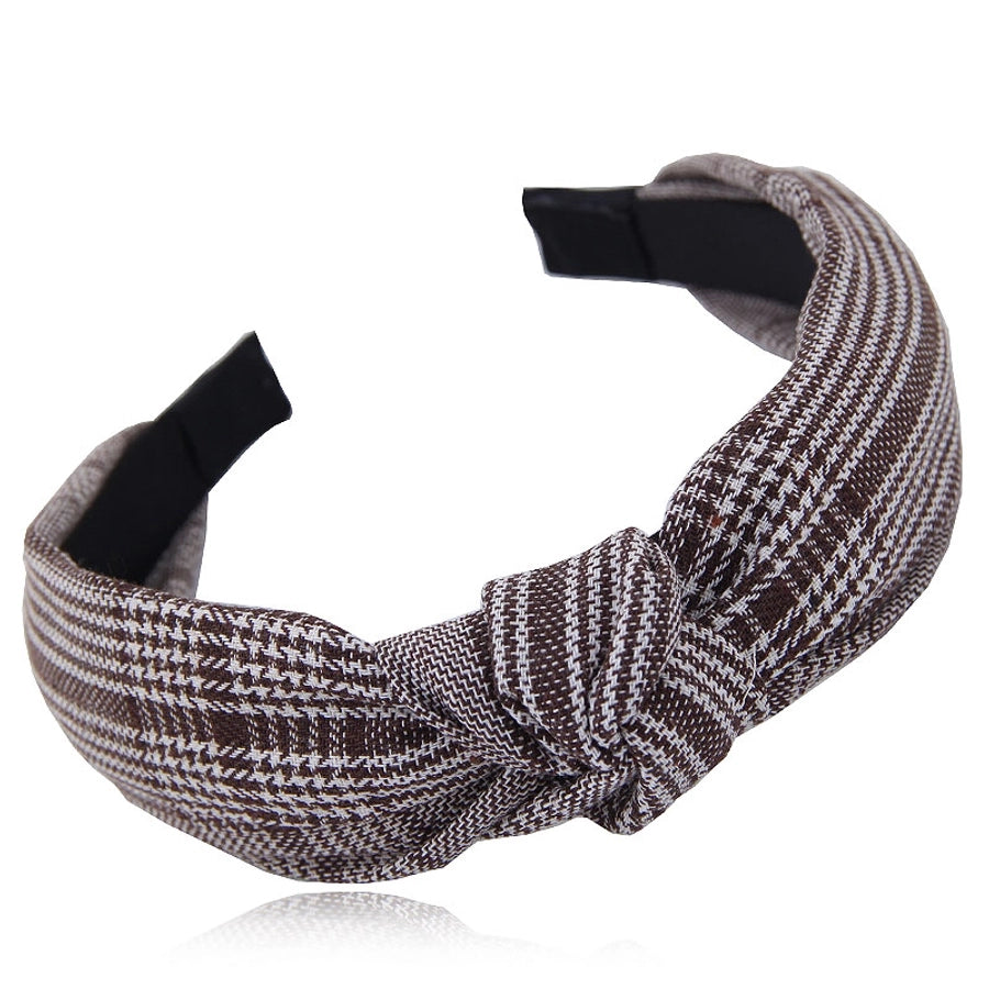 simple style flower bow knot twist cloth hair band