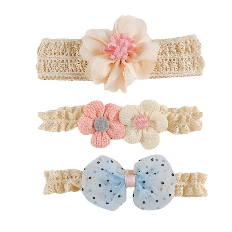 Korean style baby hair band cute princess bow flower crown children hair accessories newborn photo headdress suit