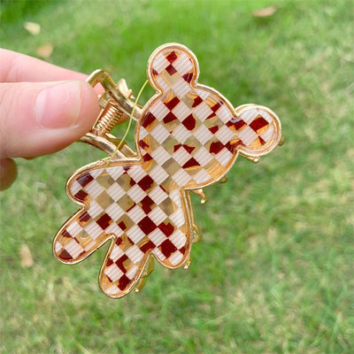 cute plaid bear leopard pvc alloy hair claws