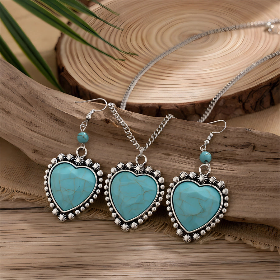 Copper Heart Shape Jewelry Set